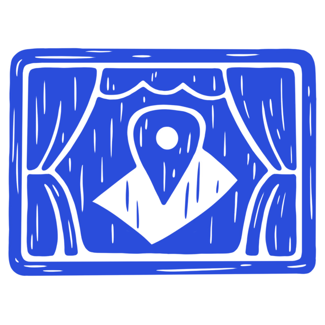 Stage curtain illustration